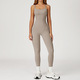 Einteiliger Yoga Jumpsuit Rückenfreies Sportbekleidung Ärmelloses Workout Bodysuit