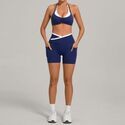 women’S Halter High Waist Sports Bra Set – Peach Yoga Vest Training Fitness