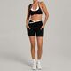 Damen Halter Hohe Taille Sport-BH Set – Peach Yoga Vest Training Fitness
