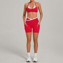 women’S Halter High Waist Sports Bra Set – Peach Yoga Vest Training Fitness