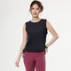 Damen Scrunch Tank Top mit Herausnehmbaren Cups für Yoga Workout