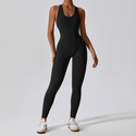 women’S Yoga Jumpsuit Fitness Overalls Gym Workout Set Push-Up Activewear