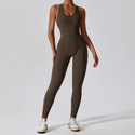 women’S Yoga Jumpsuit Fitness Overalls Gym Workout Set Push-Up Activewear