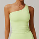 One Shoulder Push-Up Sport-BH Schockfest Laufen Fitness Top Gepolstertes Yoga Tank
