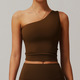One Shoulder Push-Up Sport-BH Schockfest Laufen Fitness Top Gepolstertes Yoga Tank