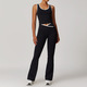 2-Teile Hohe Taille Leggings und Sport-BH Fitness Set
