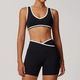 2-Teile Hohe Taille Leggings und Sport-BH Fitness Set