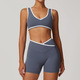2-Teile Hohe Taille Leggings und Sport-BH Fitness Set