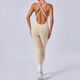 Cross Strap Backless Jumpsuit Gym Set Damen Kurzarm Fitness Overalls