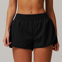 women's High Waist Running Shorts With Lining Quick-Dry Yoga Fitness Shorts