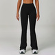 High Waisted Flared Yoga Pants, Wide Leg, Bell Bottom, Activewear