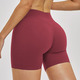 High Waisted Yoga Shorts Einfarbig Cycling Workout Shorts