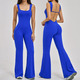 Damen Yoga Jumpsuit Backless One-Piece Gym Romper Athletic Wear