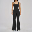 Damen Yoga Jumpsuit Backless One-Piece Gym Romper Athletic Wear