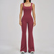 Damen Yoga Jumpsuit Backless One-Piece Gym Romper Athletic Wear