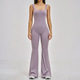 Damen Yoga Jumpsuit Backless One-Piece Gym Romper Athletic Wear