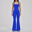 Damen Yoga Jumpsuit Backless One-Piece Gym Romper Athletic Wear