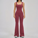 Damen Yoga Jumpsuit Backless One-Piece Gym Romper Athletic Wear