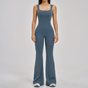 Damen Yoga Jumpsuit Backless One-Piece Gym Romper Athletic Wear