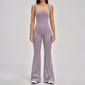 Damen Yoga Jumpsuit Backless One-Piece Gym Romper Athletic Wear