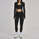 Nahtloses Yoga Set 3 Piece Langarm Fitness Outfit