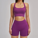 Nahtloses Yoga Set mit High Waist Cycling Shorts