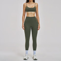 two Piece Yoga Tracksuit Shockproof Workout Set Fitness Cycling Sports Suit
