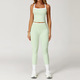 Damen Yoga Sport Set mit Push Up Vest und Leggings