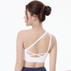 one Shoulder Shockproof Yoga Bra Push Up Fitness Running Bra