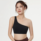 one Shoulder Shockproof Yoga Bra Push Up Fitness Running Bra