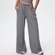 Seitentaschen Wide Leg Pants - lockere lässige Drawstring Fitness Yoga Hose