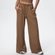 Seitentaschen Wide Leg Pants - lockere lässige Drawstring Fitness Yoga Hose