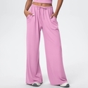 side Pocket Wide Leg Pants - Loose Casual Drawstring Fitness Yoga Pants