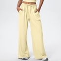 side Pocket Wide Leg Pants - Loose Casual Drawstring Fitness Yoga Pants