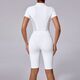 waist Cinching Zipper Jumpsuit With Short Sleeves