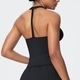 Damen Lauf V-Shaped Vest gepolstertes Slim Fit Workout Top
