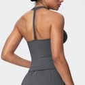 women's Running V-Shaped Vest Padded Slim Fit Workout Top