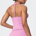 women's Running V-Shaped Vest Padded Slim Fit Workout Top