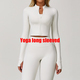 Damen Zip-Up Stehkragen Laufjacke Langarm schnelltrocknendes Yoga Top