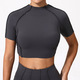 Damen Yoga T-Shirt kurzarm hochelastisches leichtes Sport Shirt