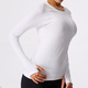 Langarm Yoga Shirt Damen Dry Fit Hohe Elastizität Slim Fit Sport Top