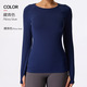 Langarm Yoga Shirt Damen Dry Fit Hohe Elastizität Slim Fit Sport Top