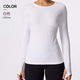 Langarm Yoga Shirt Damen Dry Fit Hohe Elastizität Slim Fit Sport Top