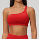 Nahtlose One Shoulder Sport-BH Atmungsaktiv Shockproof Workout Top