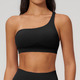Nahtlose One Shoulder Sport-BH Atmungsaktiv Shockproof Workout Top