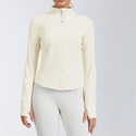 Damen Langarm Zip Yoga Jacke Slim Fit Activewear