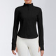 Damen Langarm Zip Yoga Jacke Slim Fit Activewear