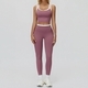Sportliches Yoga Set Mit Crop Top Und High Waist Leggings