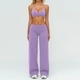 two Piece Yoga Set With Chest Pad Sports Bra High Waist Gym Stretch Pilates
