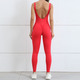 Damen Gym Jumpsuit Ärmellos Scrunch Butt Fitness Bodysuit